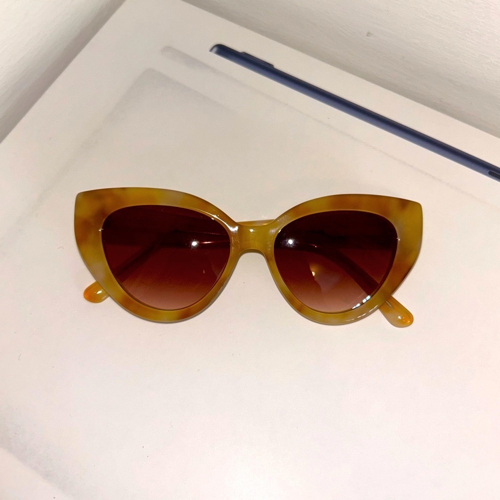 Zara Cateye Beige Acetate Sunglasses (Not Sold Anymore)